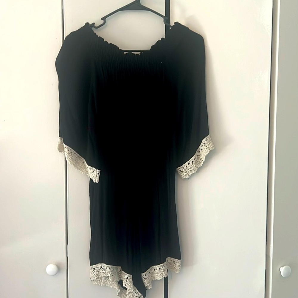 Just Cover me off shoulder romper